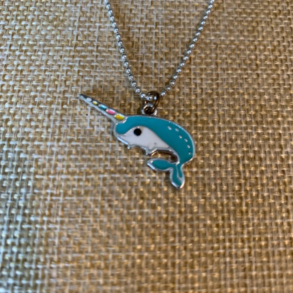 Enamel Narwhal Necklace